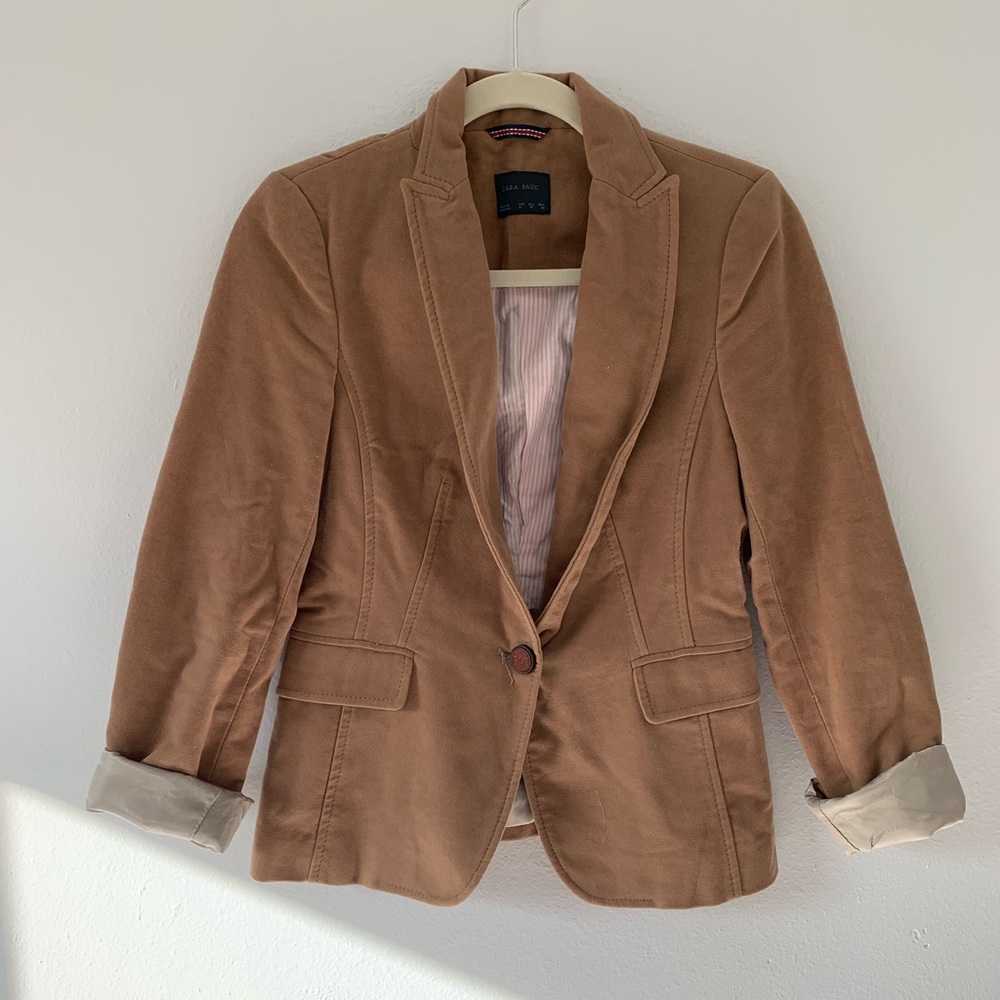 Tan Zara blazer